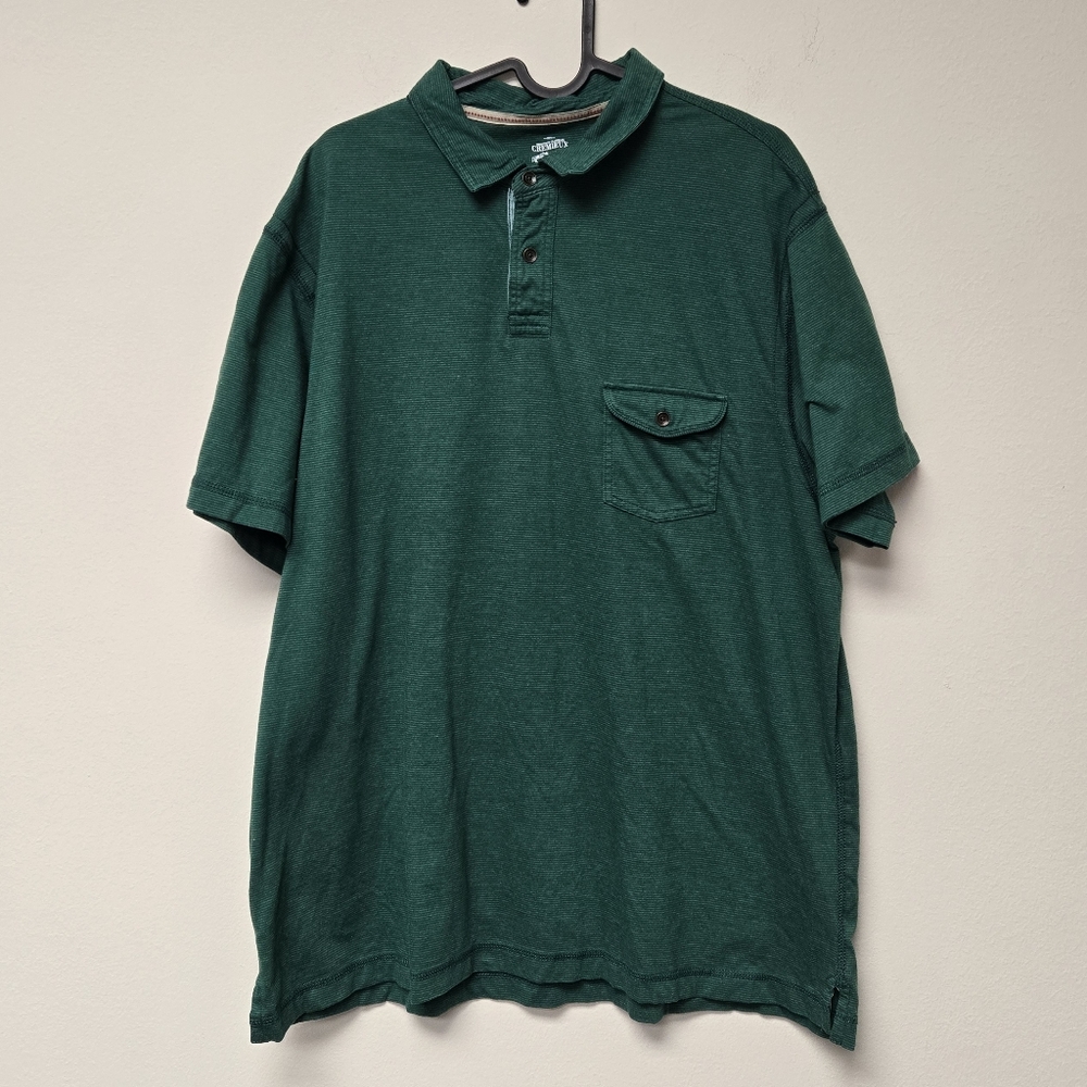 Cremieux Stripe Polo Shirt Green XL